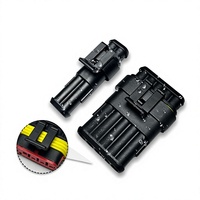 Connecteur Étanche Automobile AMP Mâle/Femelle PA66/Contacts Cuivre Étamé Terminal HID Faisceau de Câblage 23 Broches
