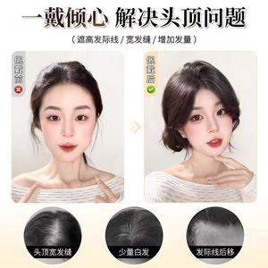 T Type 6*8 Hair Replacement For Women 25cm High <b>Temperature</b> Wire Hand Woven Toupee <b>Covers</b> Gray Hair - Product Image 5