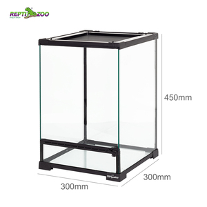 REPTIZOO 10.7 gallo 40.5 L verticale nero serbatoio rettile serpente recinto geco lucertola gabbie terrario di vetro tartaruga terrario - Product Image 4