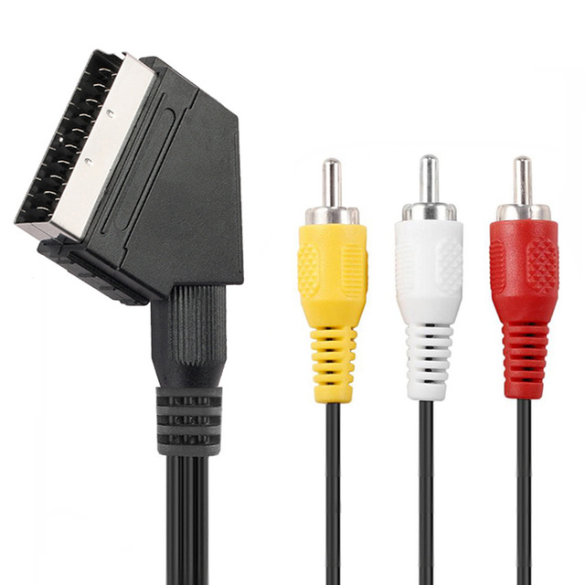 NES AV SCART Cable for Nintendo Entertainment System TV Lead 1.8 Meter Copper Wire RBG Cable for NES FC RCA Composite Cord