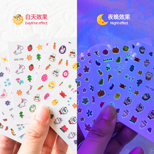 ศิลปะ3D ส่งออกสติกเกอร์ติดเล็บเรืองแสงน่ารักหมีสตรอเบอร์รี่การ์ตูนสัตว์ไดโนเสาร์ผลไม้ - Product Image 4