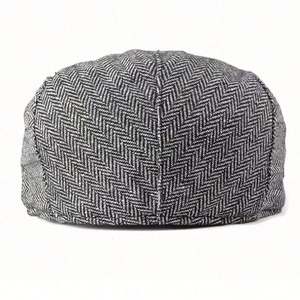 Hot Selling Spring Autumn <b>Men</b> Beret Hat Outdoor Casual Striped Vintage <b>Flat</b> Top <b>Cap</b> Ivy Hat - Product Image 4