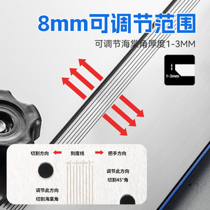 Herramienta de Biselado para Amoladora Angular Niu Xiang, Protector de Bordes de Azulejos de Acero Inoxidable a 45 Grados, Diseño Industrial Portátil - Product Image 3
