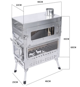 Estufa <span class=keywords><strong>de</strong></span> Leña para Exteriores <span class=keywords><strong>con</strong></span> <span class=keywords><strong>Horno</strong></span> - Estufa Portátil para Cocinar al Aire Libre - Product Image 2