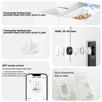 Distributeur automatique de nourriture pour chat de qualité supérieure, 2 en 1, fontaine à eau et nourriture pour animaux de compagnie, contrôle par application Wifi, distributeur intelligent programmable avec caméra