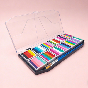 Colori Temporanei per Viso a Base d'Acqua Modello Rainbow, Palette per Body Art Festiva per Bambini e Adulti, Spedizioni Veloci - Product Image 5