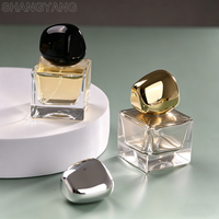 Huile de parfum de marque de créateur, flacon de parfum de luxe 50 ml, bouchon carré, impression de logo, boîte d'emballage, 100 pièces