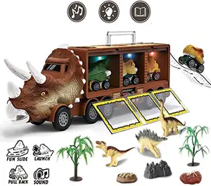 Игрушки-Динозавры, трицератопс с подсветкой, музыка, динозавр, самосвал, Инерционная модель автомобиля, детские развивающие игрушки, подарок для детей
