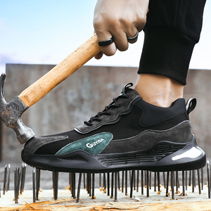 <span class=keywords><strong>Botas</strong></span> de seguridad ligeras con punta de acero impermeables resistentes a perforaciones para hombres en trabajos industriales de construcción - Product Image 3