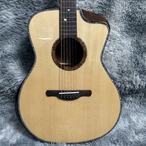 Gitar Akustik Solid OM <span class=keywords><strong>40</strong></span> <span class=keywords><strong>Inch</strong></span> Tipe Double Arm Sitka Spruce Quilted Mahogany Gitar Kayu Profesional Canggih - Product Image 3