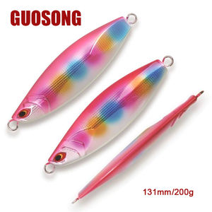 Leurre de pêche en eau profonde lumineux 131 mm/200 g, jigging lumineux, jig métallique à lancer lent, leurre triangulaire, appât de pêche - Product Image 3