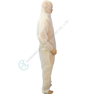 Usine pas cher 30gsm 50gsm jetable PP Non tissé PPE Vêtements Combinaison de sécurité - Product Image 5