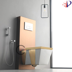 ห้องน้ำสมัยใหม่ โถสุขภัณฑ์แบบพกพา โครงเซรามิกติดผนังแบบไร้ขอบ - Product Image 2