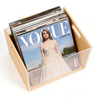Boîte de rangement en bambou, conteneur de bureau multi-usages pour la maison et le bureau, support en bambou durable et écologique