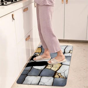 <span class=keywords><strong>Tapis</strong></span> <span class=keywords><strong>de</strong></span> bain en caoutchouc à motif pierre brisée, antidérapant, résistant à l'eau, super absorbant, séchage rapide, écologique, facile à nettoyer, 0,1-0,2 pouce - Product Image 2