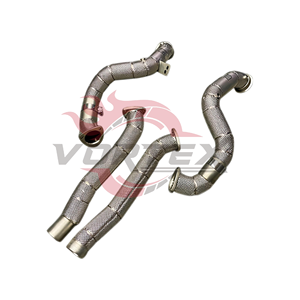 Collecteur d'échappement haute performance en acier inoxydable 304 Vortex pour Aston Martin DB11 V8 V12 5.2L 4.0L 2017–2023 avec bouclier thermique sans voyant d'avertissement (CEL) - Product Image 2