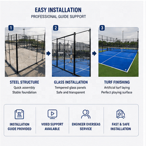 Pista de Pádel con Techo Panorámico para Interior y Exterior, Venta al Por Mayor de Fábrica, 20X10M, Equipamiento de <span class=keywords><strong>Tenis</strong></span> - Product Image 6
