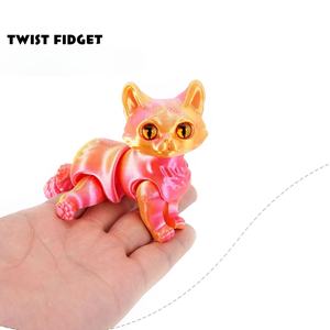 Figurine de chat réaliste imprimée en 3D personnalisée de 15 cm, animaux articulés en plastique unisexe, échelle 1/12 pour les ornements de bureau, jouets 7-12 mois - Product Image 3