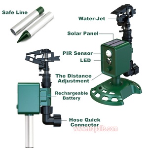 Repelente <span class=keywords><strong>de</strong></span> Animales con Sensor <span class=keywords><strong>de</strong></span> Movimiento, Rociador <span class=keywords><strong>de</strong></span> Agua con Energía Solar para Jardín Exterior - Product Image 3
