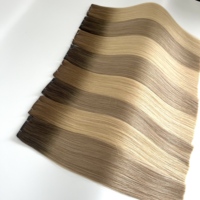 Extensions de cheveux vierges européens Super Double Drawn Genius Weft, blondes, de haute qualité, en cheveux humains