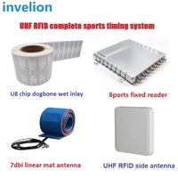 Lectores de Chip RFID UHF R2000 IMPIN de 8 Puertos para Carreras de Maratón/Karting/MTB, Largo Alcance de 1-35m con Sistema de Cronometraje