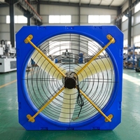 Ventilateur pour bétail à grand volume et faible bruit avec boîtier en plastique résistant aux intempéries pour l'agriculture et les hangars