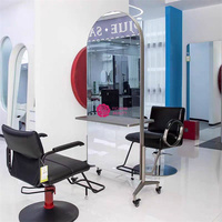 Miroir de Salon Moderne Yicheng, Poste de Coiffure, Meuble de Salon de Coiffure, Miroir de Coiffage Mobile à Prix Abordable