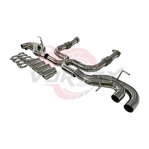 Sistema de escape de alto rendimiento Vortex SS304 compatible con Chevrolet Corvette C8 Z51, silenciador de carreras con puntas cuádruples. - Product Image 5