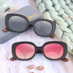 Hot Selling Lady Sunglasses Made with Bamboo Arms with Polarized UV400 <strong>Lens</strong> - Product Image 4