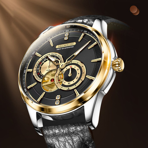 1Customized Luxury Stainless Steel Miyota <b>Automatic</b> Mechanical Water Resistant <b>Chronograph</b> Men's Watch Pointer Dial 20mm Band - Product Image 2