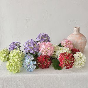 Fleurs artificielles réalistes à 3 têtes, en polyester, faites à la main, décoration moderne pour la maison - Product Image 4