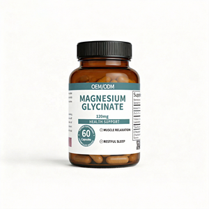 Suplemen Magnesium Glisinat Label Pribadi untuk Dewasa 120mg-OEM/ODM untuk Relaksasi Otot & Tidur-60 Kapsul - Product Image 1