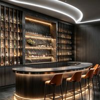 Comptoir de réception personnalisé poli pour bars, stations d'accueil invités, salons, clubs, hôtellerie, ateliers de conception, configuration d'accueil, OEM