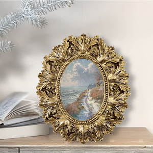 Châu Âu-Phong Cách Cổ Hình Ảnh Khung Kính Khắc Hollow Mỹ Vàng Nhựa Khung Ảnh Pháp Bàn Đám Cưới Trang Trí Nội Thất - Product Image 2