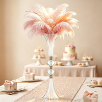 Décoration de mariage Cristal acrylique transparent Support de fleurs de mariage Pièce centrale pour table de mariage