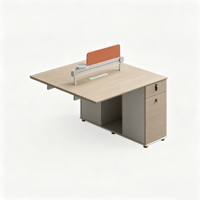 Poste de travail modulaire pour bureau ouvert, bureau pour 2/4 personnes, table de travail moderne avec cloison pour bureau commercial, mobilier de bureau