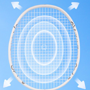 <span class=keywords><strong>Raquette</strong></span> de badminton en composite de fibre de carbone, taille haricot, design monobloc. Idéal pour les débutants, les joueurs de niveau débutant et les enfants - Product Image 4