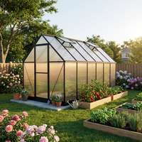 Serre en polycarbonate à installation rapide, résistante aux intempéries avec une bonne isolation thermique