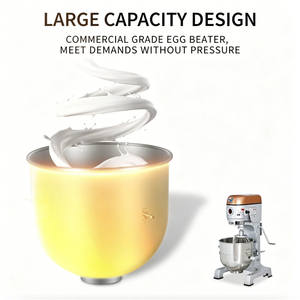 Mélangeur planétaire électrique 20L/4kg <span class=keywords><strong>à</strong></span> entraînement par courroie pour boulangerie, idéal pour mélanger lait, garnitures aux œufs, beurre, pâte <span class=keywords><strong>à</strong></span> croissant et gâteaux - Product Image 4