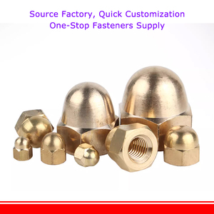 قبة مزخرفة من النحاس الأصفر ، نصف دائرة M3 M4 M5 M6 M8 M10 M12 M14 M16 M18 M20 DIN1587 - Product Image 4