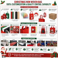 Nouveau Sac Fourre-Tout Géant en PP Imperméable et Réutilisable, Motif Noël 2026, Personnalisé, pour Cadeaux de Fêtes, Sacs de Courses Non Tissés Stratifiés