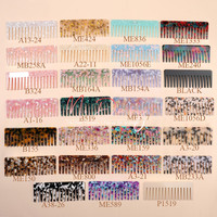 Peignes à cheveux en acétate MiDairy avec logo personnalisé, brosses, outils de coiffure pour salon, accessoires, peigne à dents larges