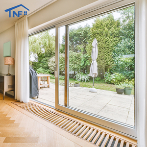 Современная раздвижная стеклянная дверь для патио из алюминиевого сплава с тонкой рамой, звукоизоляцией и замком, производство Австралия - Product Image 1