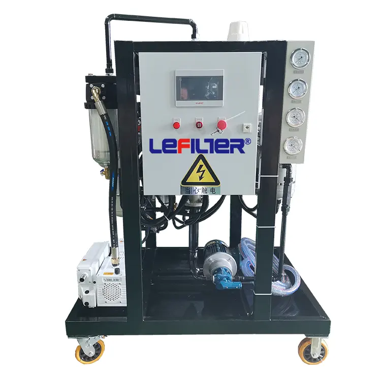 Portable vacuum transformer oil filter machine hydraulic oil dehydration filter cart