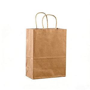<span class=keywords><strong>Sac</strong></span> en papier kraft durable et recyclable pour l'emballage <span class=keywords><strong>de</strong></span> marchandises, vêtements et produits d'épicerie, avec poignée torsadée - Product Image 2