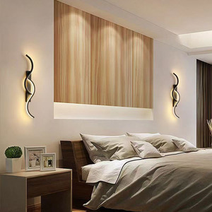 עיצוב חדש מנורת קיר יצירתית לחדר שינה וחדר אוכל-אור דקורטיבי מודרני פשוט לילה דקורטיבי לרקע מיטה - Product Image 2