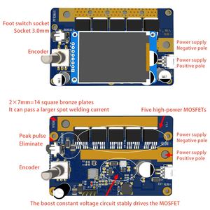 Kit de soudage par points portable DIY - Soudage de bandes de nickel pour batteries 18650 avec écran LCD couleur et carte de contrôle de précision à double impulsion W57 - Product Image 4