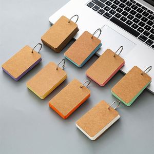 Cartes flash vierges personnalisables avec anneaux métalliques colorés pour notes d'étude, vocabulaire, mémoire et cadeaux - Product Image 2