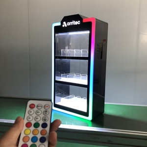 Tùy chỉnh Acrylic mỹ phẩm trang điểm hiển thị thuốc lá hút hiển thị đứng thuốc lá hiển thị trường hợp với ánh sáng LED - Product Image 6