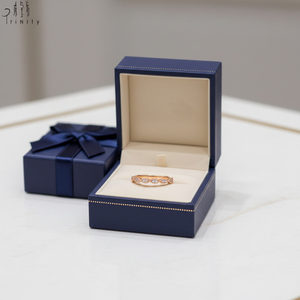 Bague empilable populaire en or rose massif 18 carats avec diamants naturels véritables, design antique minimaliste exquis, vente en gros - Product Image 6